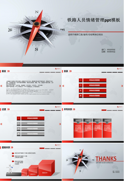 铁路人员情绪管理ppt模板