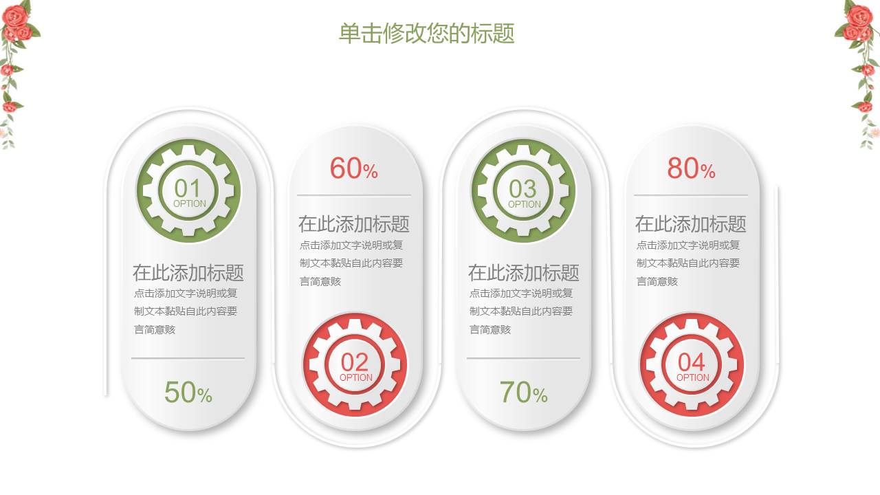 简约小清新文艺风工作总结ppt模板