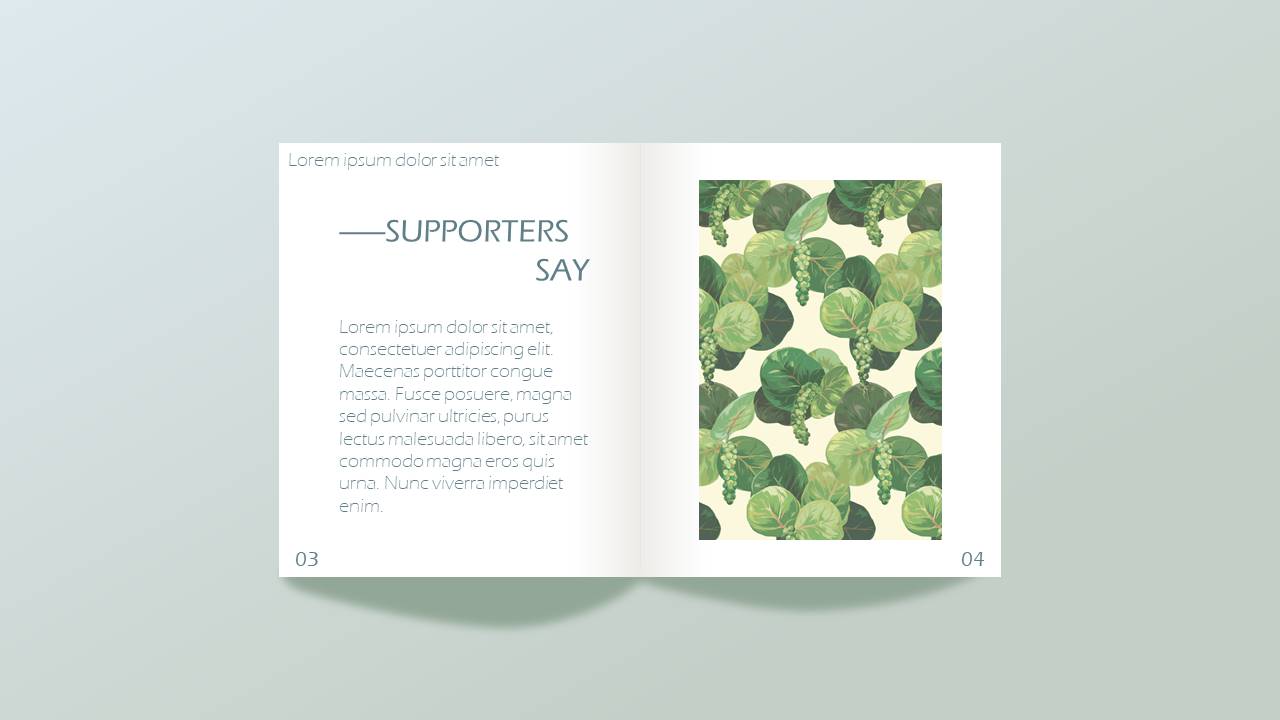 创意书本纸张文本PPT模板