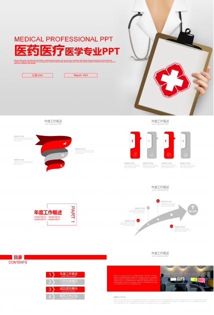 医药医疗行业汇报PPT模板