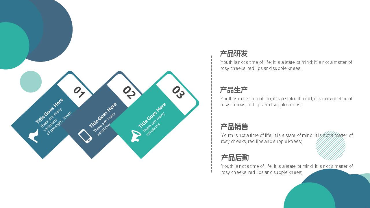 几何圆创意简约扁平几何风工作汇报ppt模板