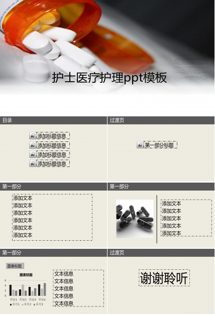 护士医疗护理ppt模板