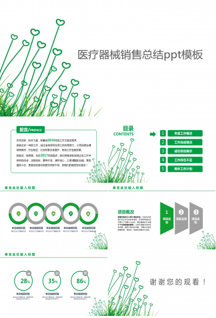 医疗器械销售总结ppt模板