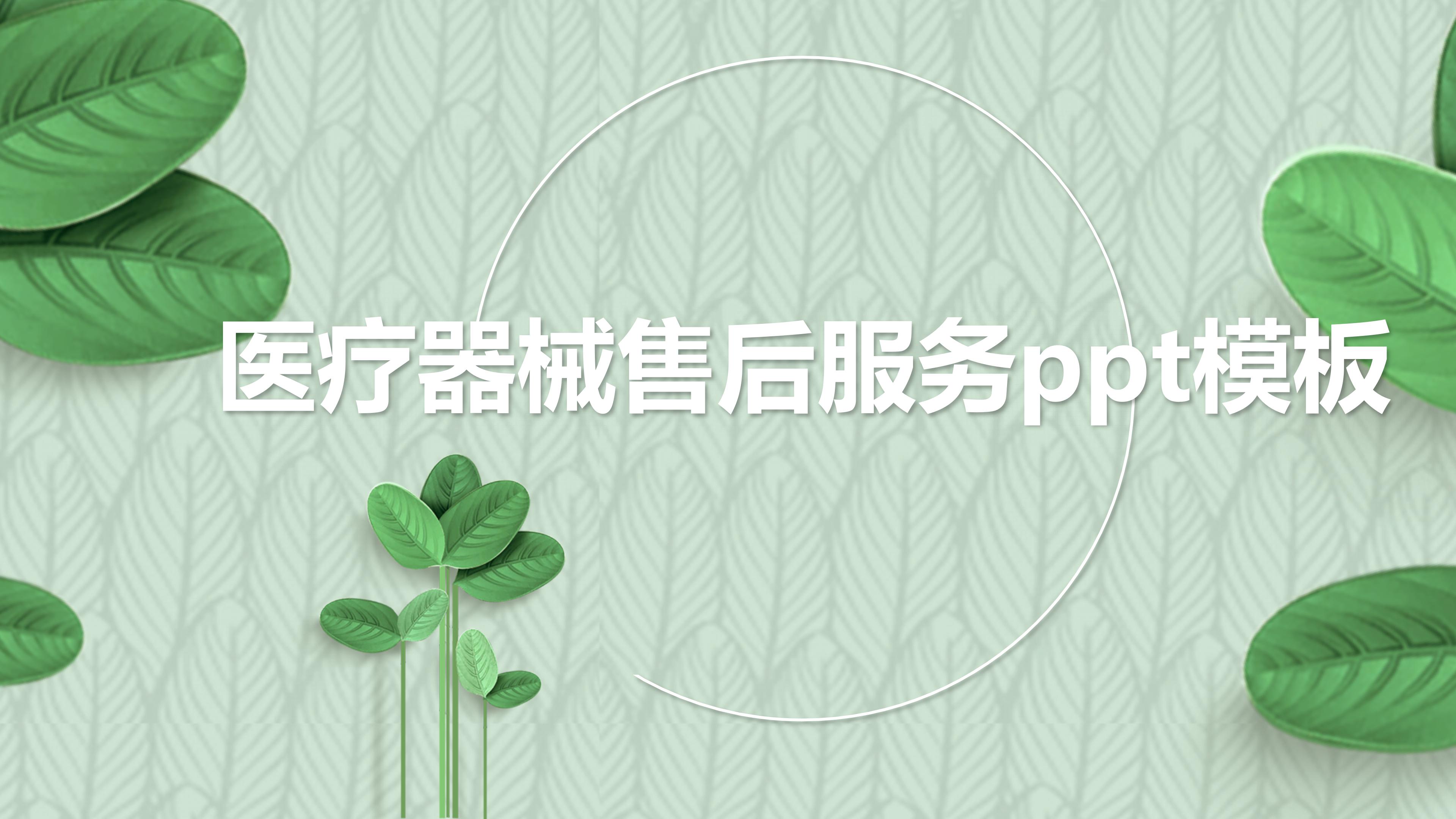 医疗器械售后服务ppt模板
