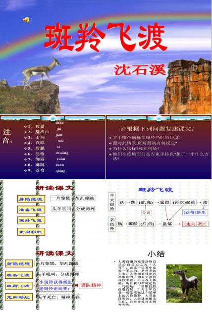 《斑羚飞渡》人教版课件ppt模板