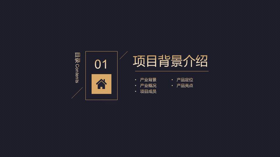 高端黑金商业计划书PPT模板