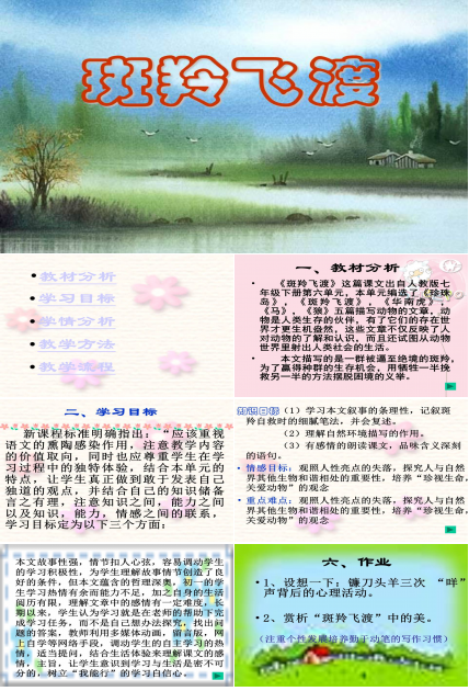 斑羚飞渡人教版ppt模板