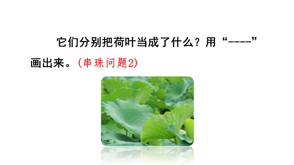 人教版荷叶圆圆ppt模板