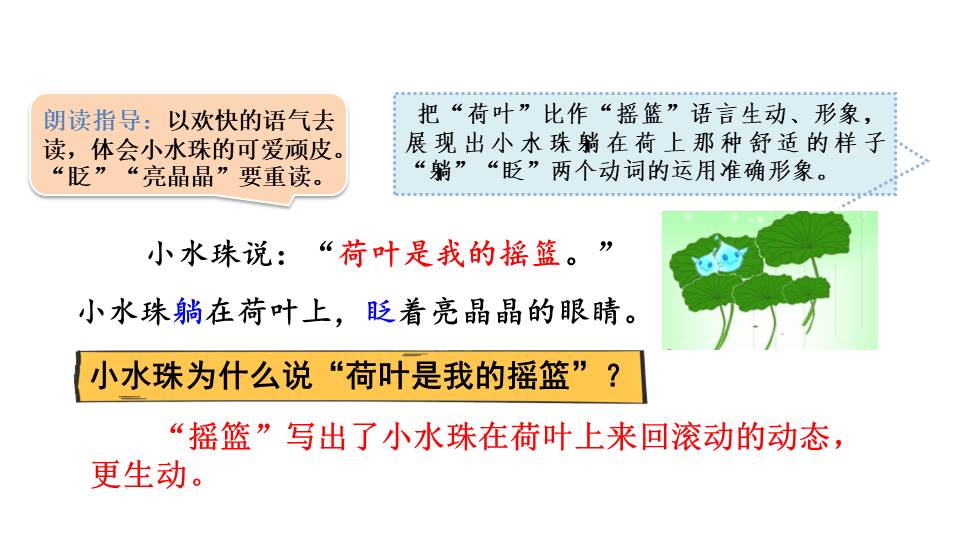 人教版荷叶圆圆ppt模板