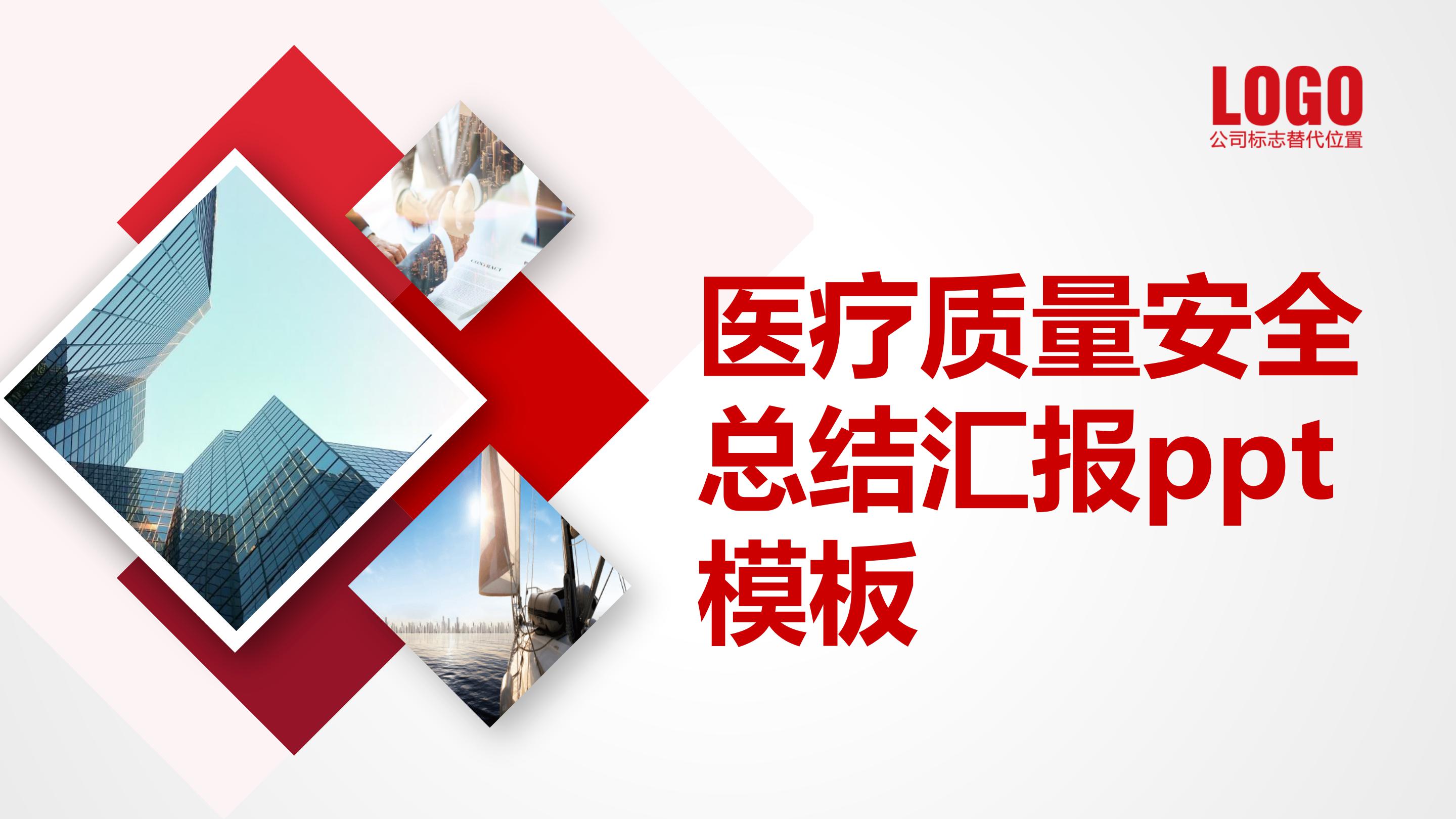 医疗质量安全总结汇报ppt模板