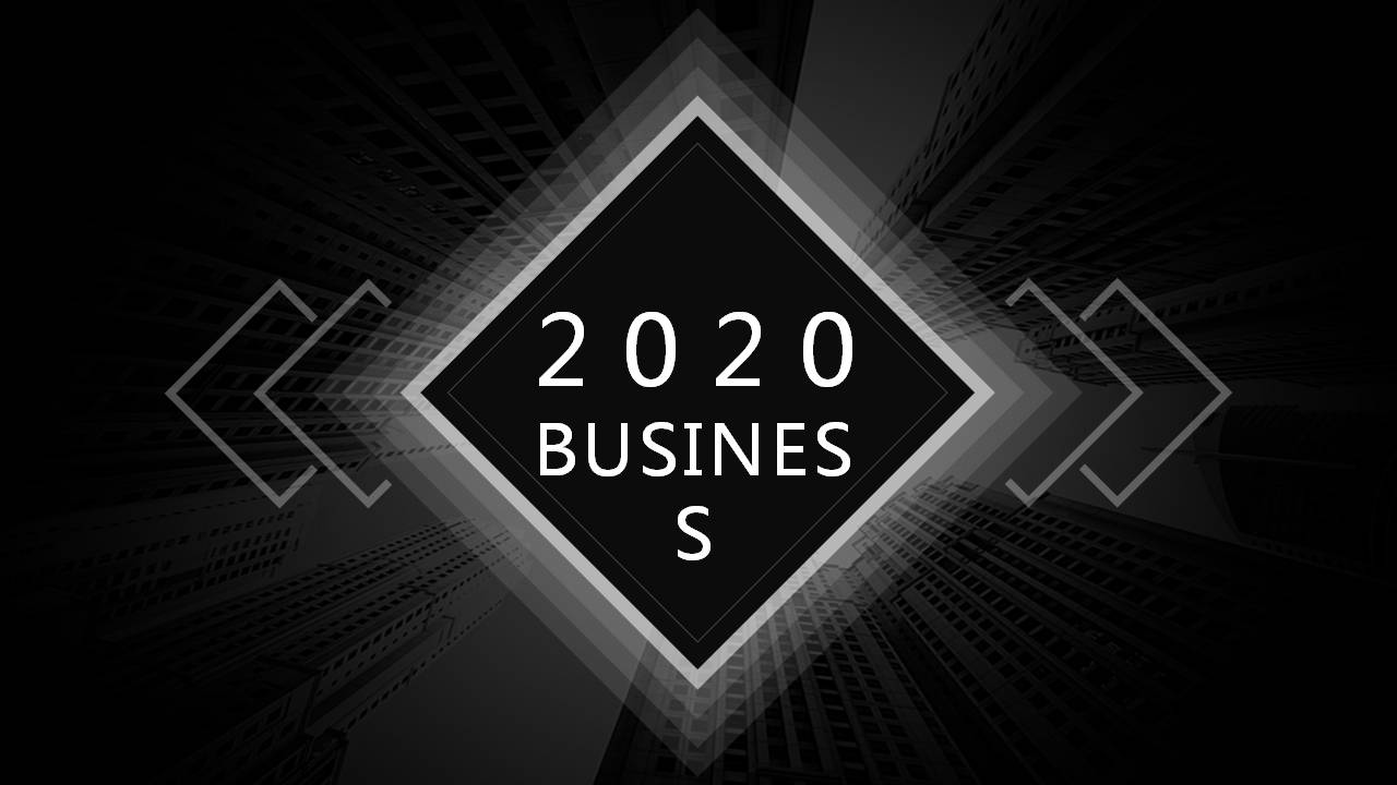 极简黑色商务汇报PPT模板