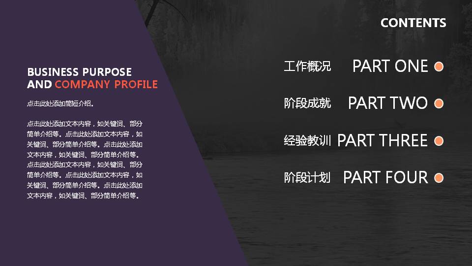 商务报告工作汇报PPT模板