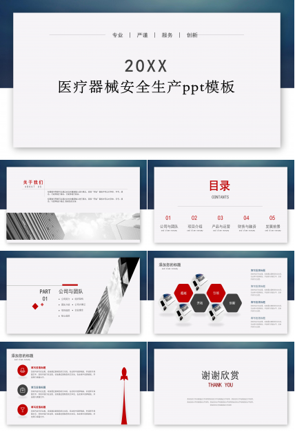 医疗器械安全生产ppt模板