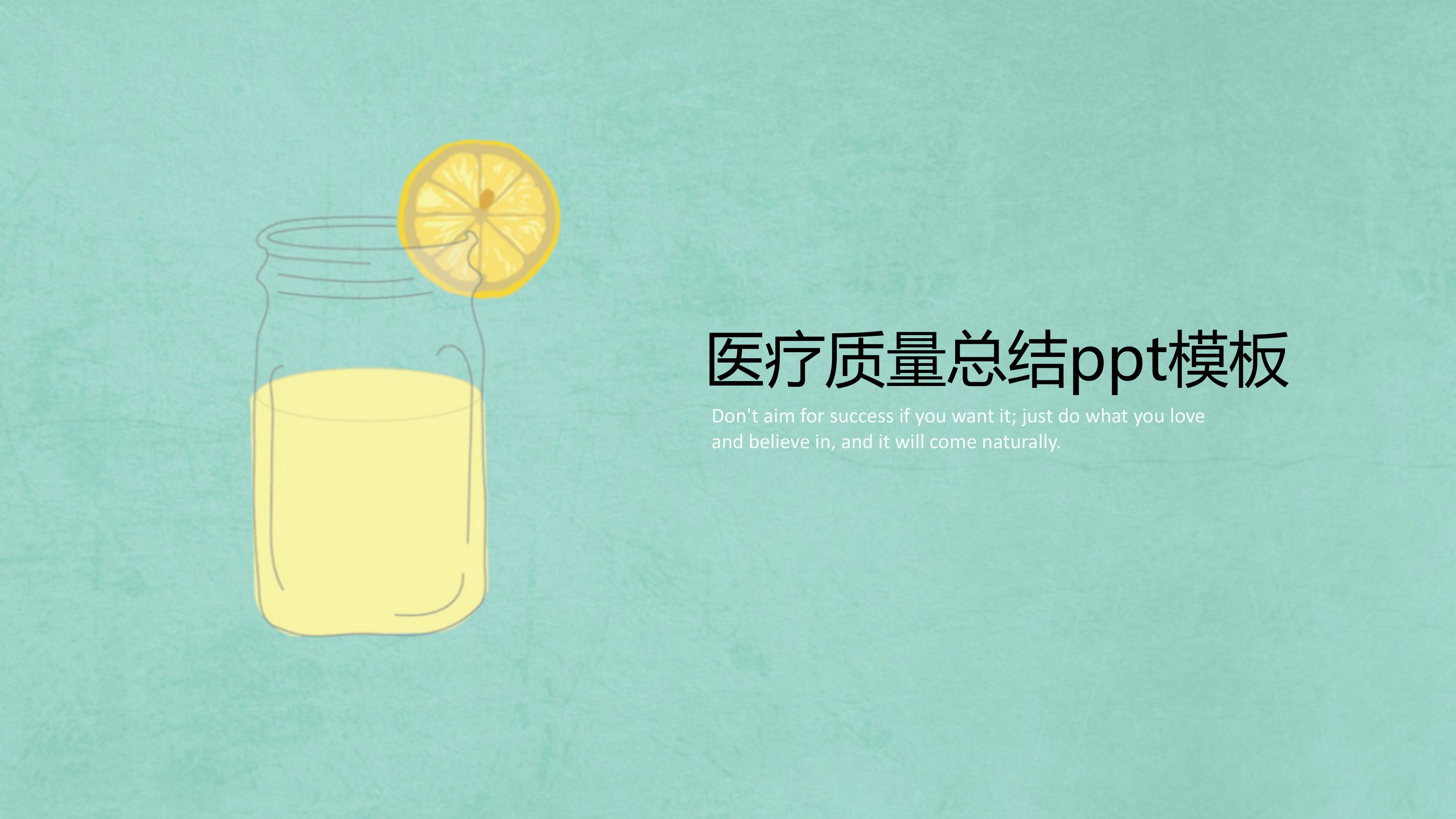 医疗质量总结ppt模板