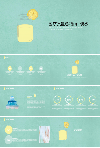 医疗质量总结ppt模板
