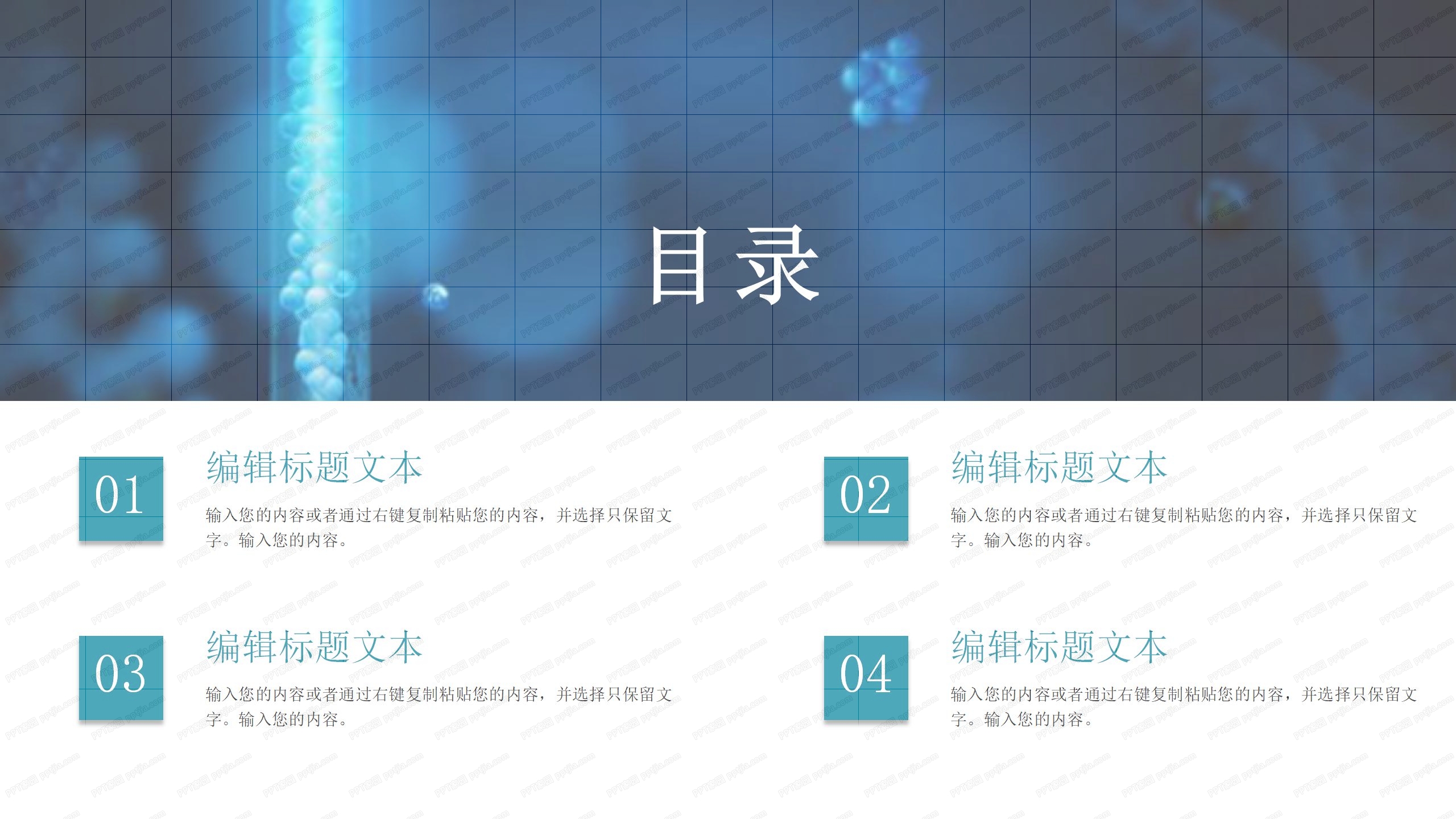 蓝色医疗机构多用途通用ppt模板