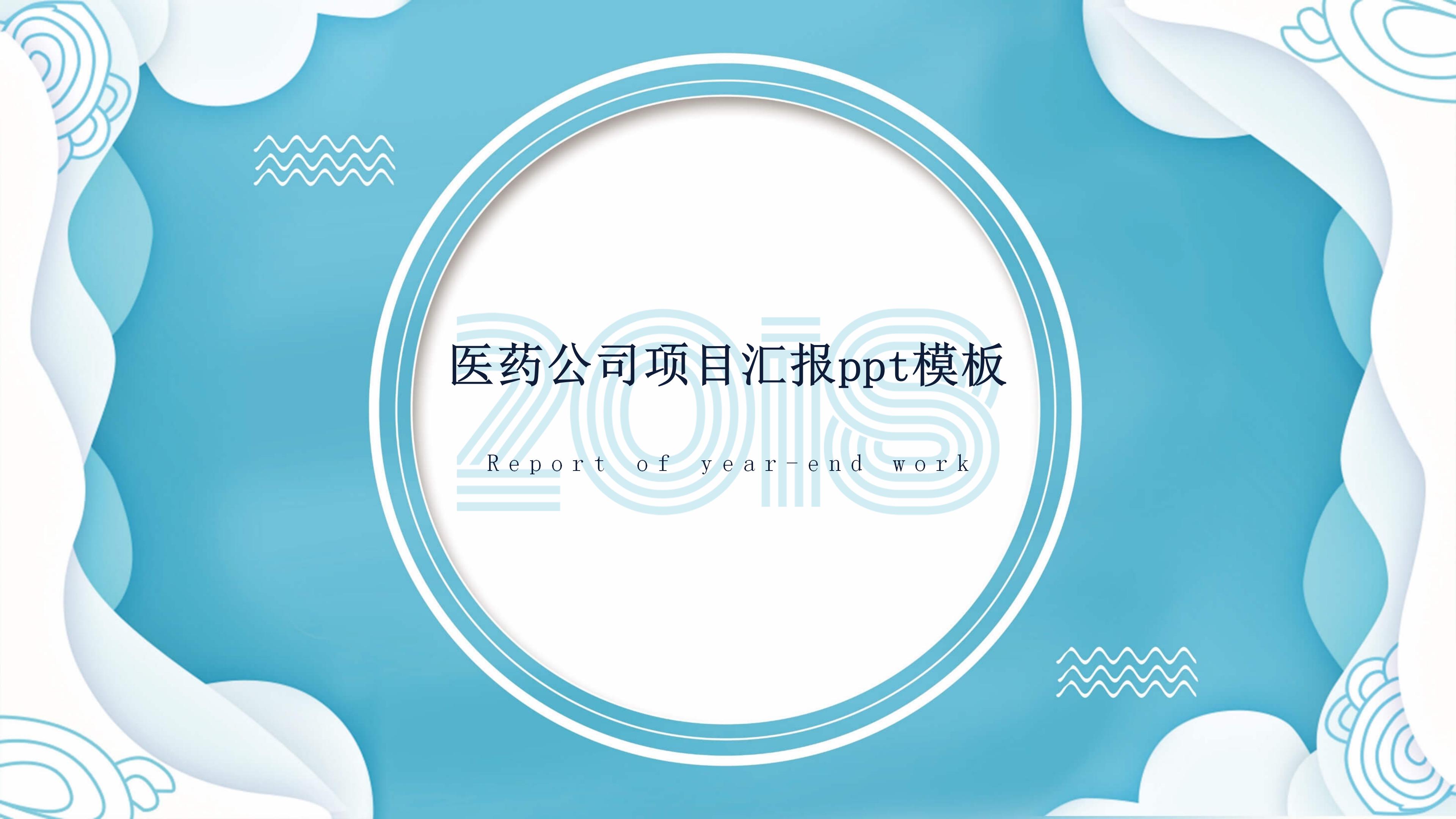 医药公司项目汇报ppt模板