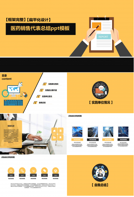 医药销售代表总结ppt模板