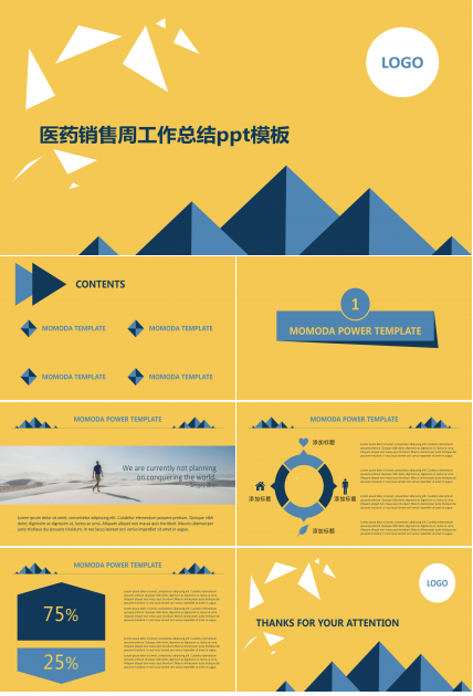 医药销售周工作总结ppt模板