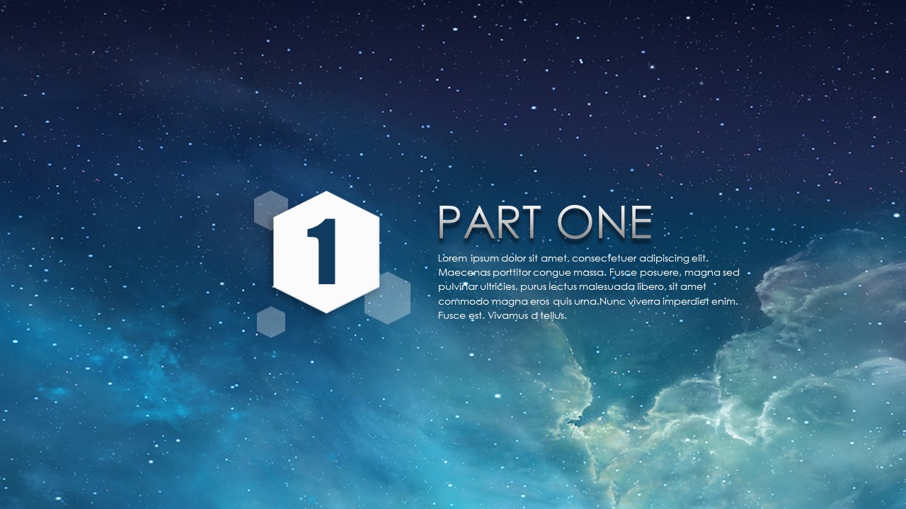 星空背景大气简约商务总结汇报通用ppt模板