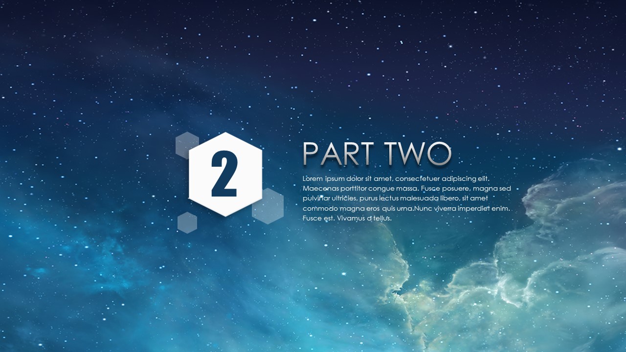 星空背景大气简约商务总结汇报通用ppt模板