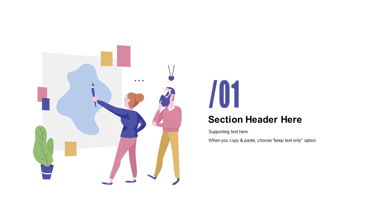 插画扁平简约商务工作总结报告ppt模板