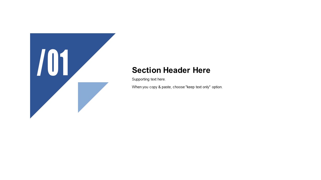 几何图形裁图几何风商务蓝工作总结ppt模板