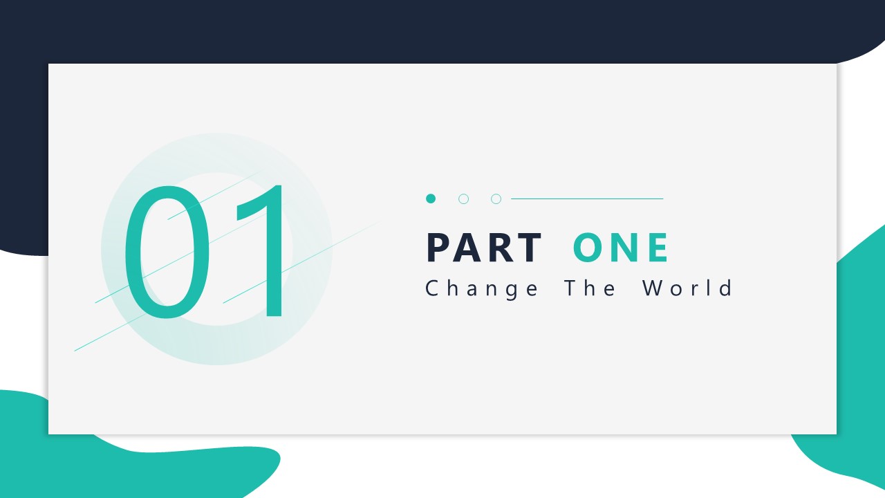 青色高端简约大气时尚流体几何风商务ppt模板