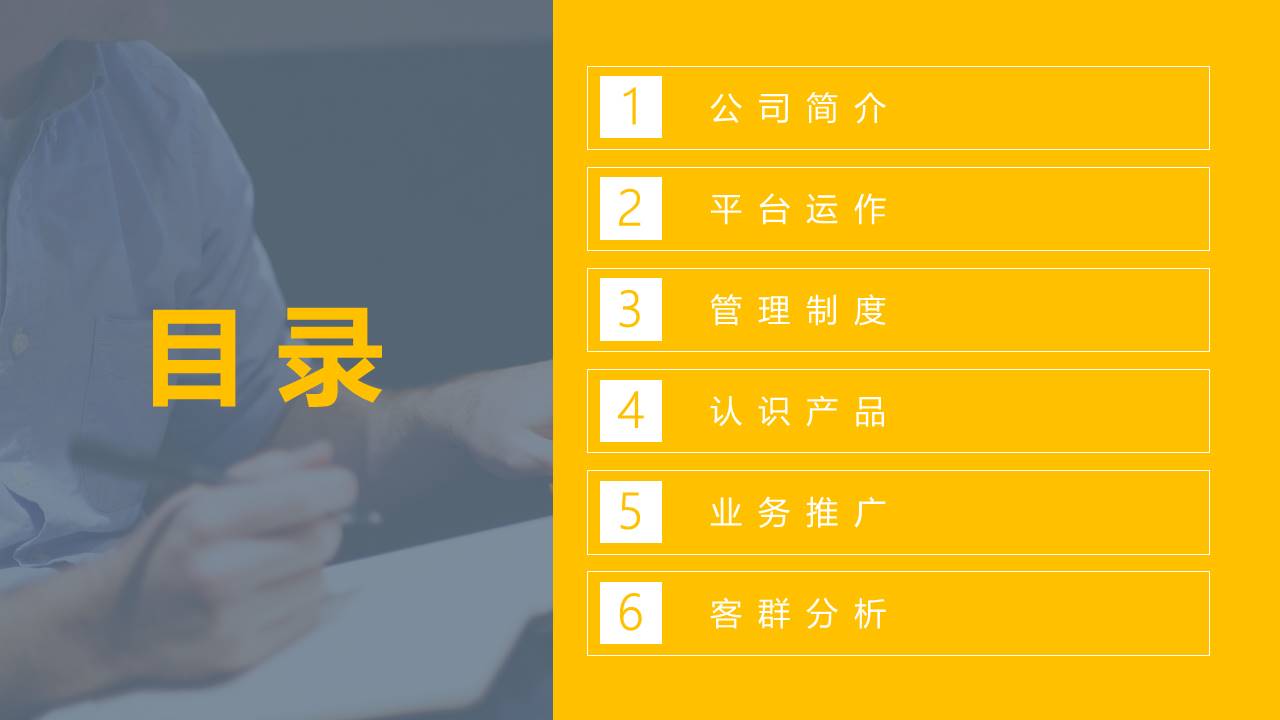 欧美商务工作会议ppt模板