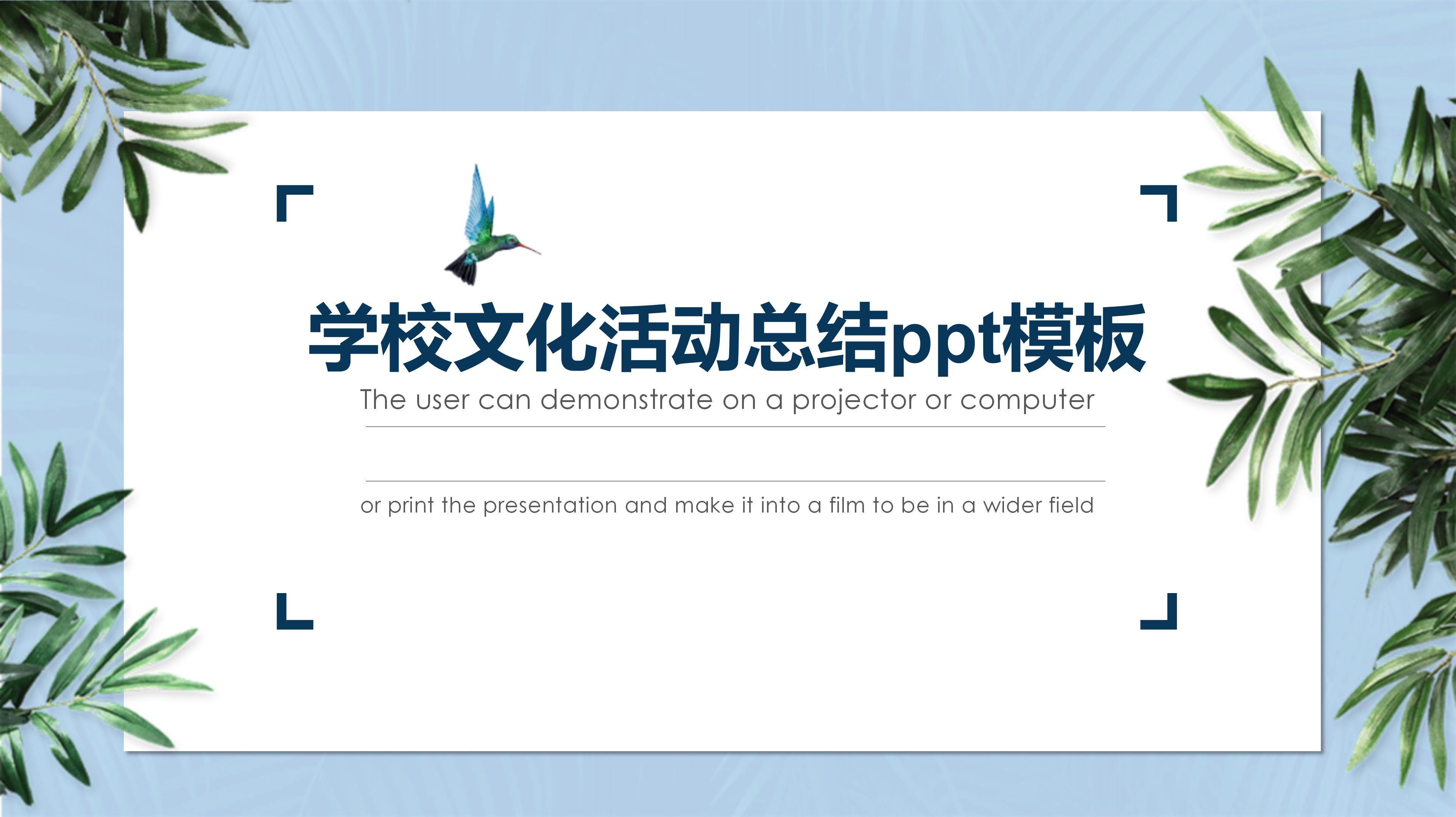 学校文化活动总结ppt模板