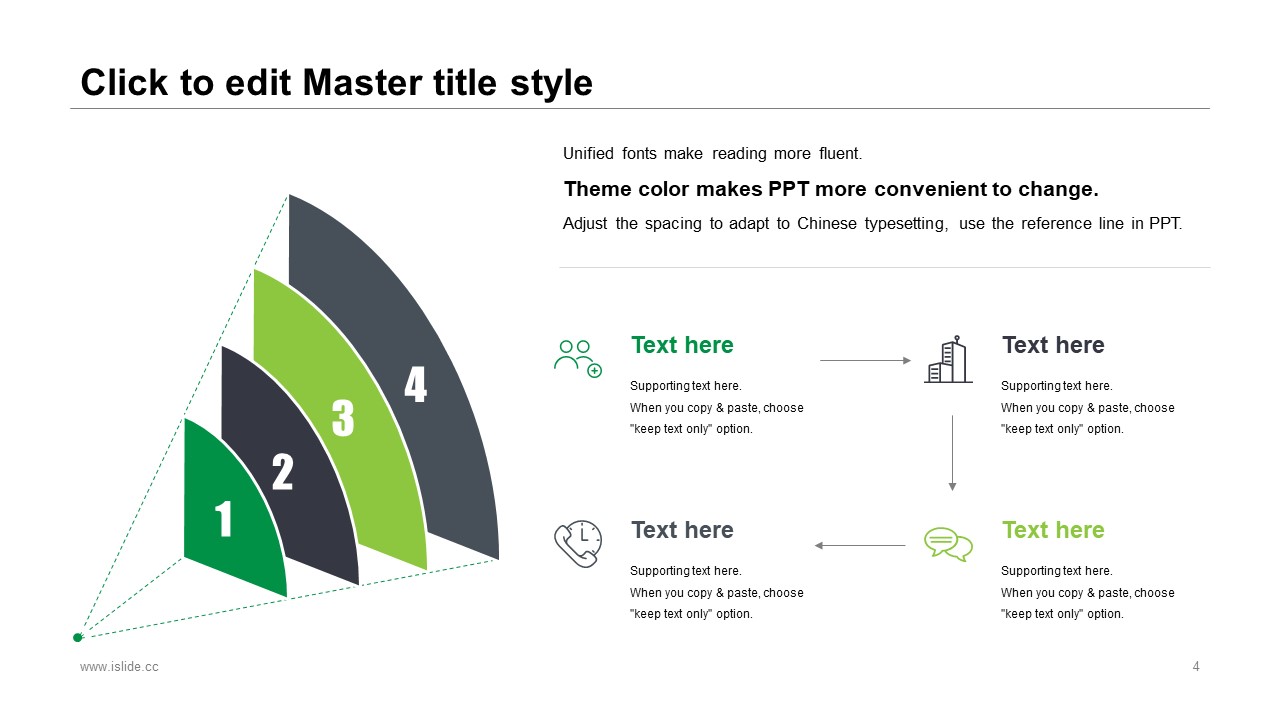 几何三角形创意清新绿配色简约商务通用ppt模板