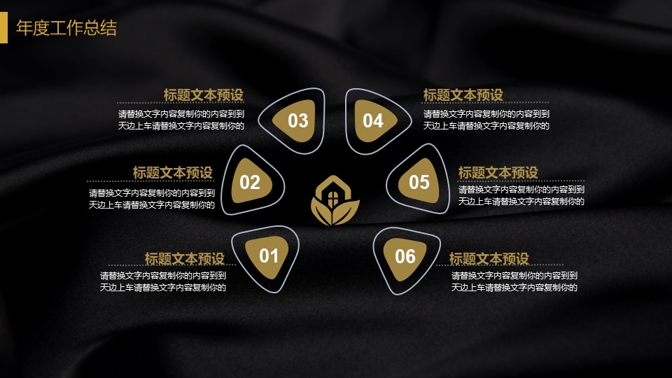 简约大气黑金商务风工作汇报通用ppt模板