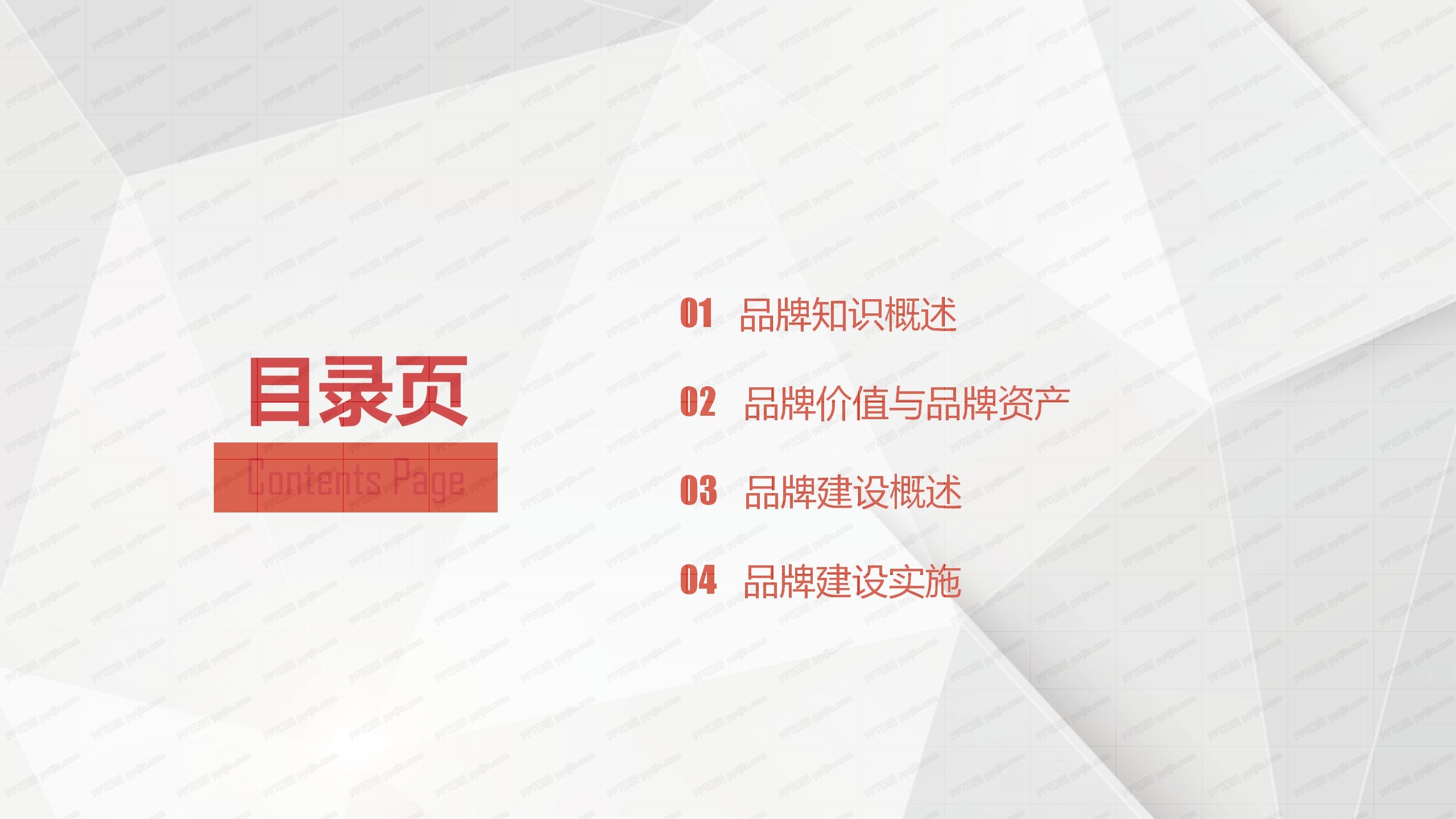 品牌建设讲解分析ppt模板