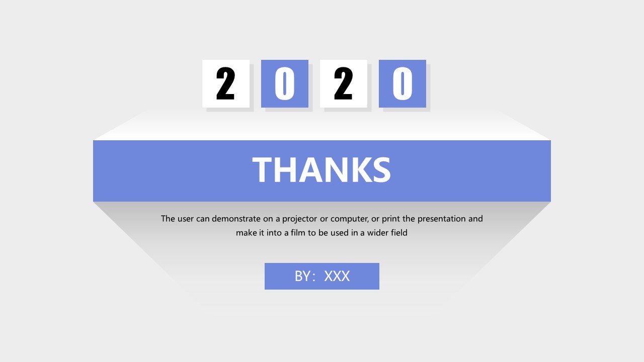 长阴影风格简约商务工作总结报告ppt模板
