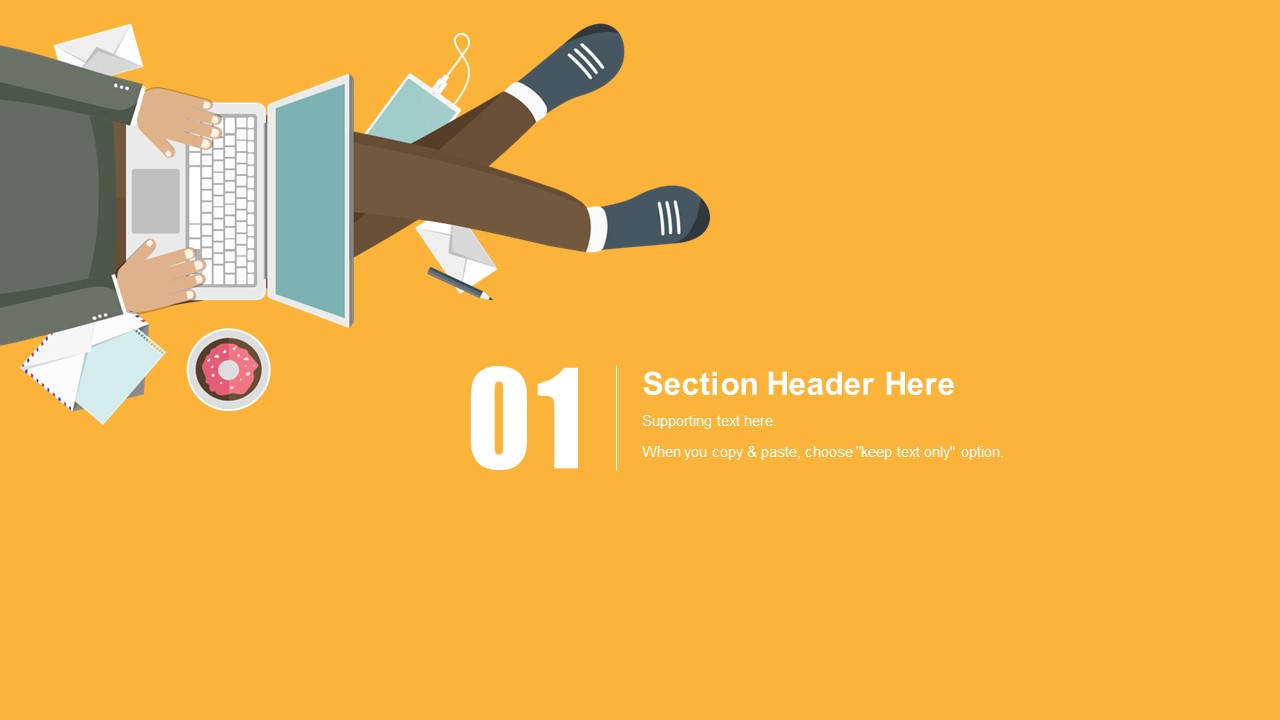 卡通扁平风商务工作总结报告ppt模板