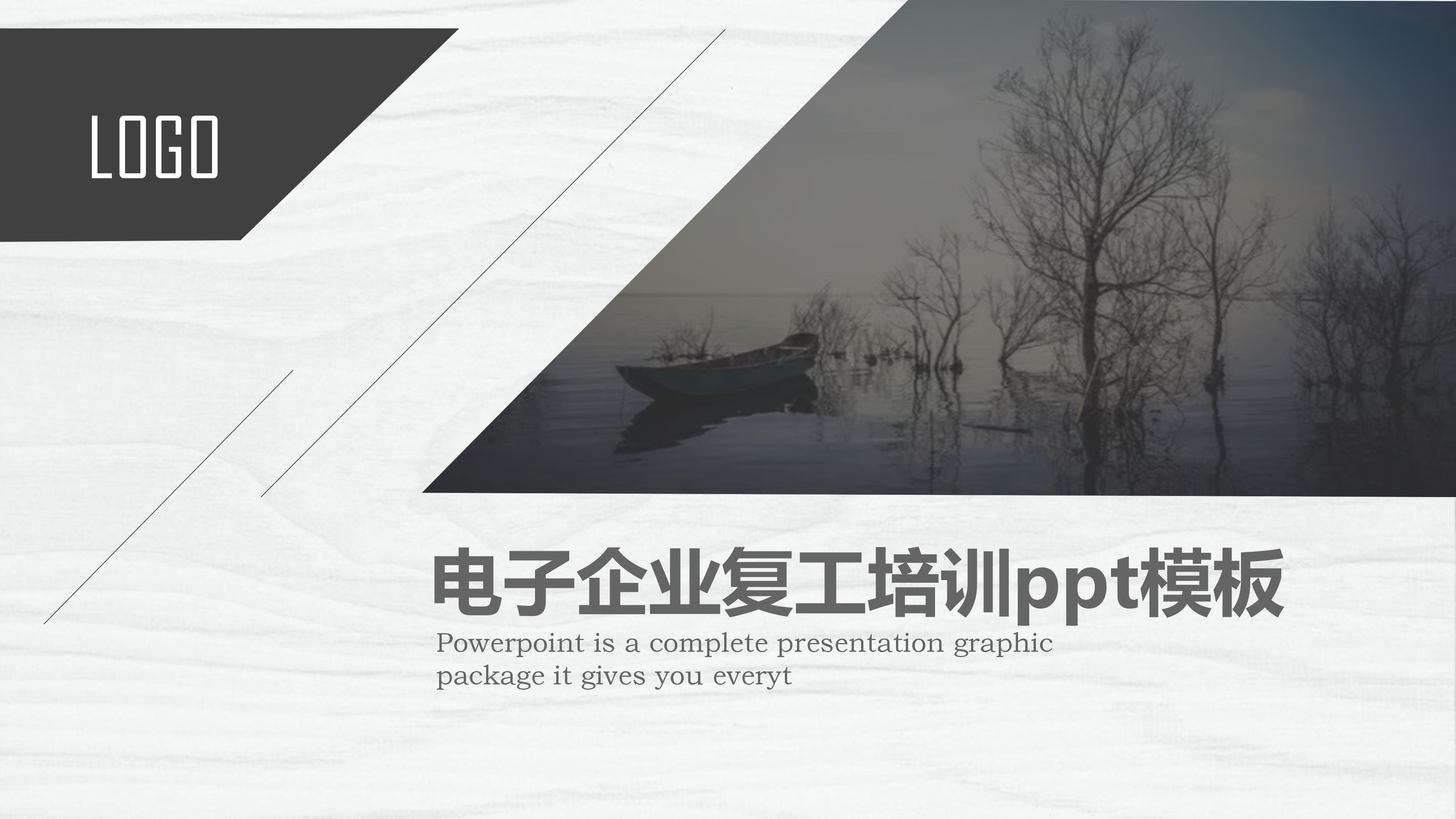 电子企业复工培训ppt模板