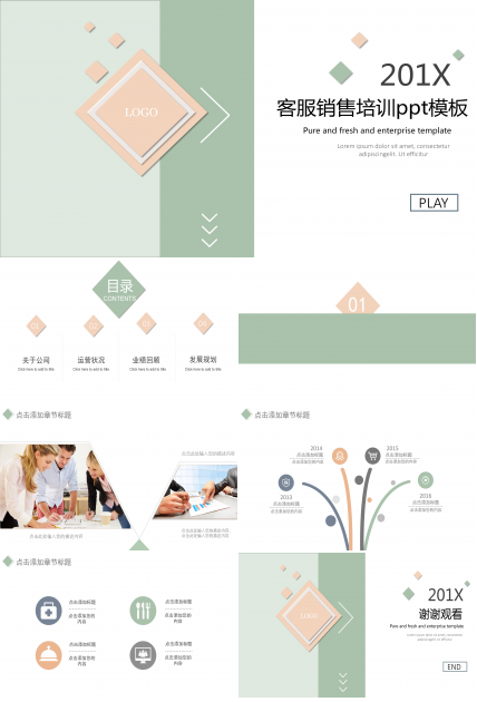 客服销售培训ppt模板