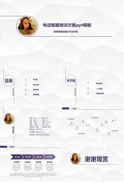 电话客服培训方案ppt模板