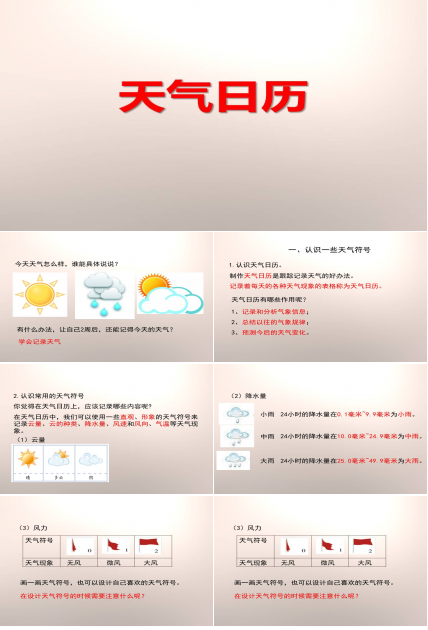 天气日历ppt课件 