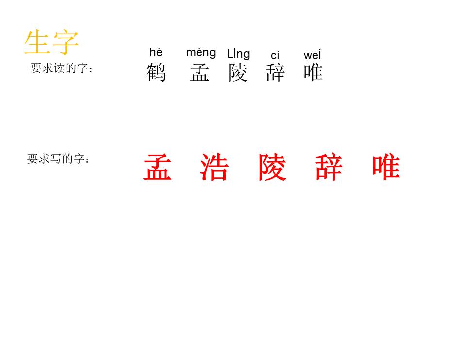 黄鹤楼送孟浩然之广陵ppt课件 