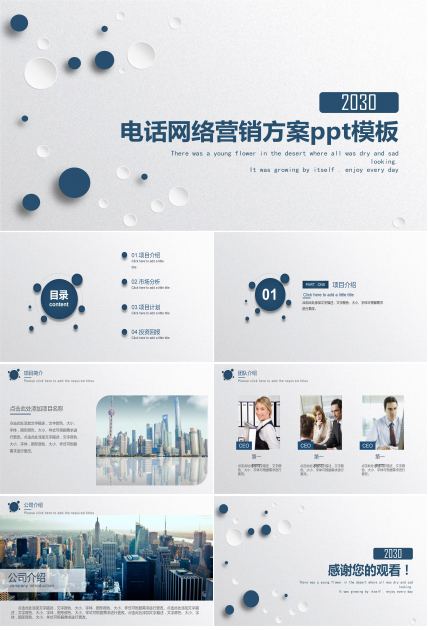 电话网络营销方案ppt模板