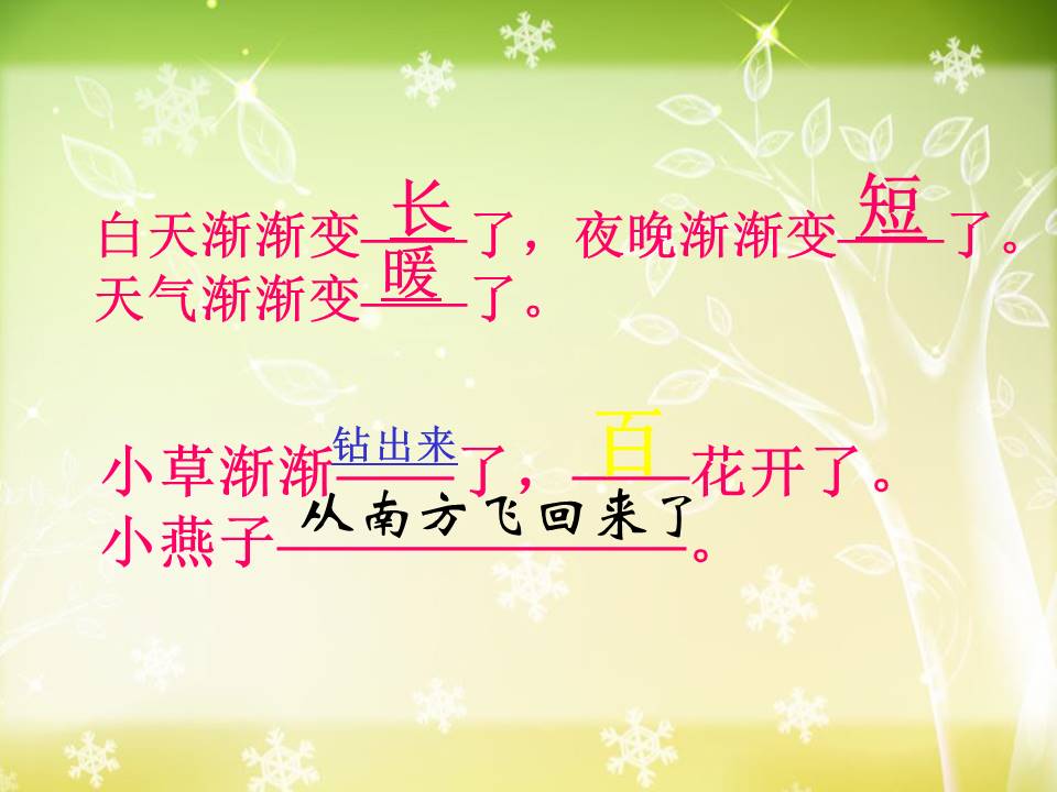 春天来了ppt模板 