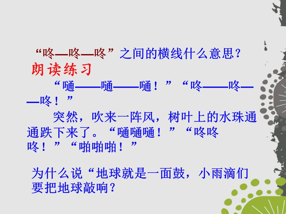 春天的声音-春天的小雨滴滴滴ppt