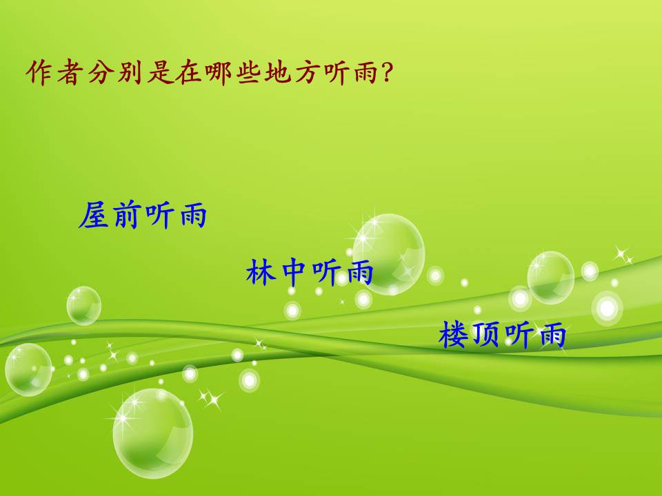 春天的声音-春天的小雨滴滴滴ppt