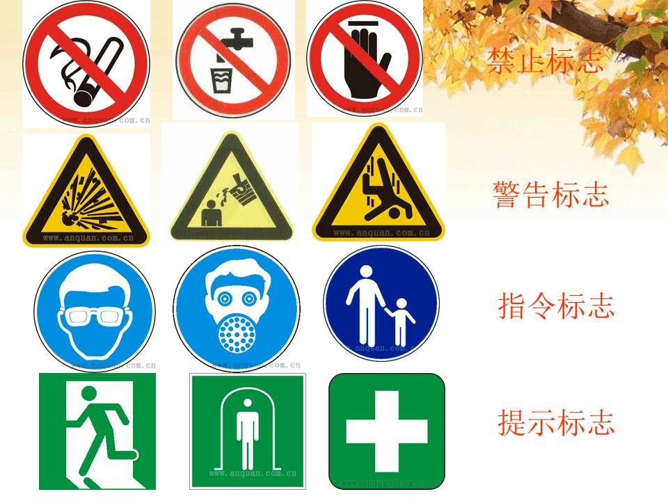 安全标志-认标志 讲安全ppt模板