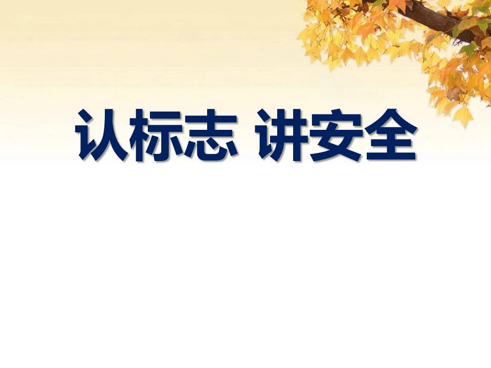 安全标志-认标志 讲安全ppt模板