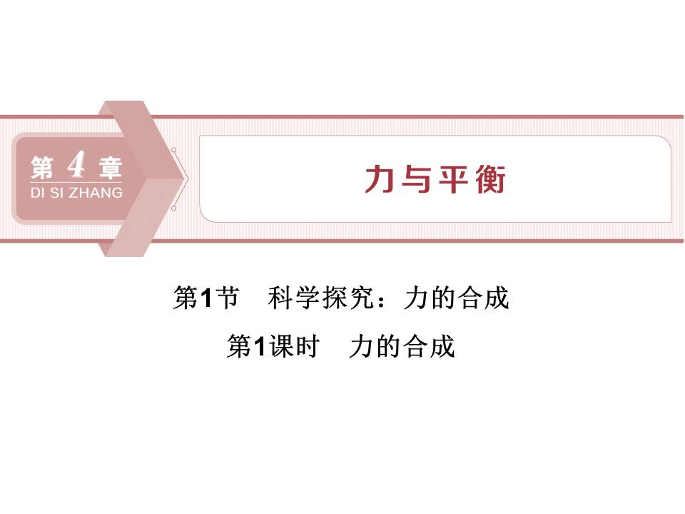高中物理说课力的合成ppt模板