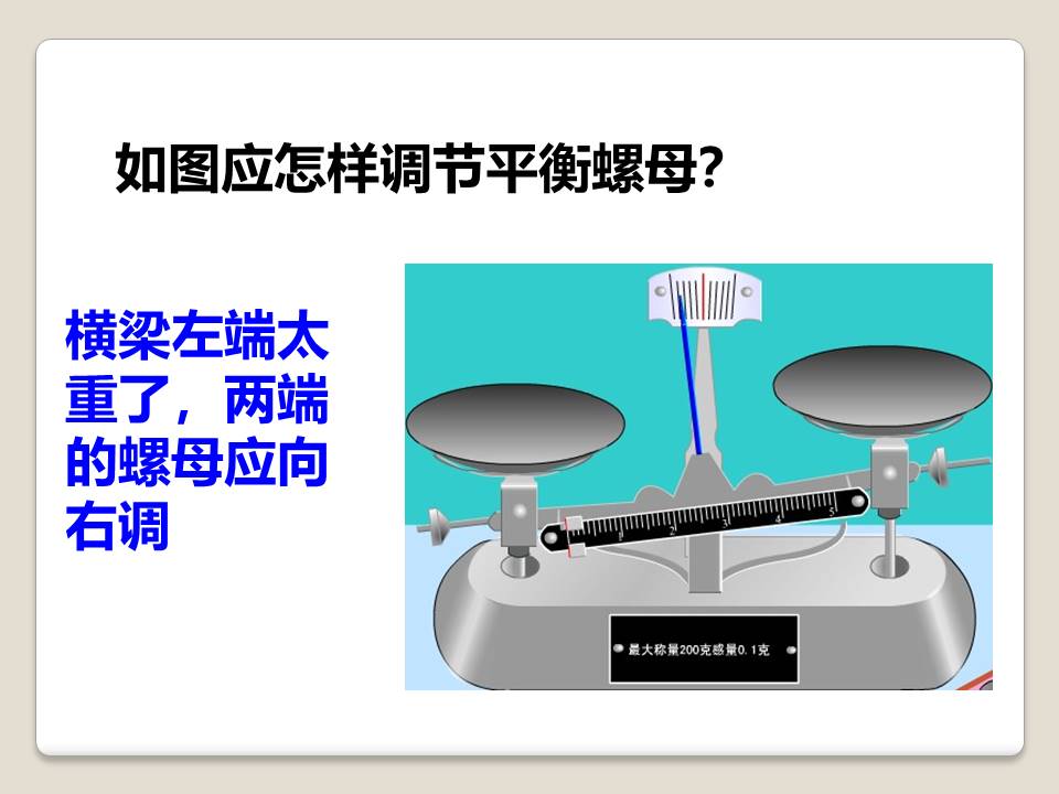 量筒的使用ppt学习使用天平和量筒