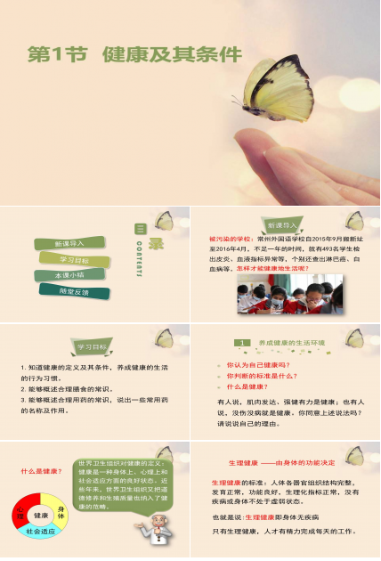 饮食与健康课件ppt模板