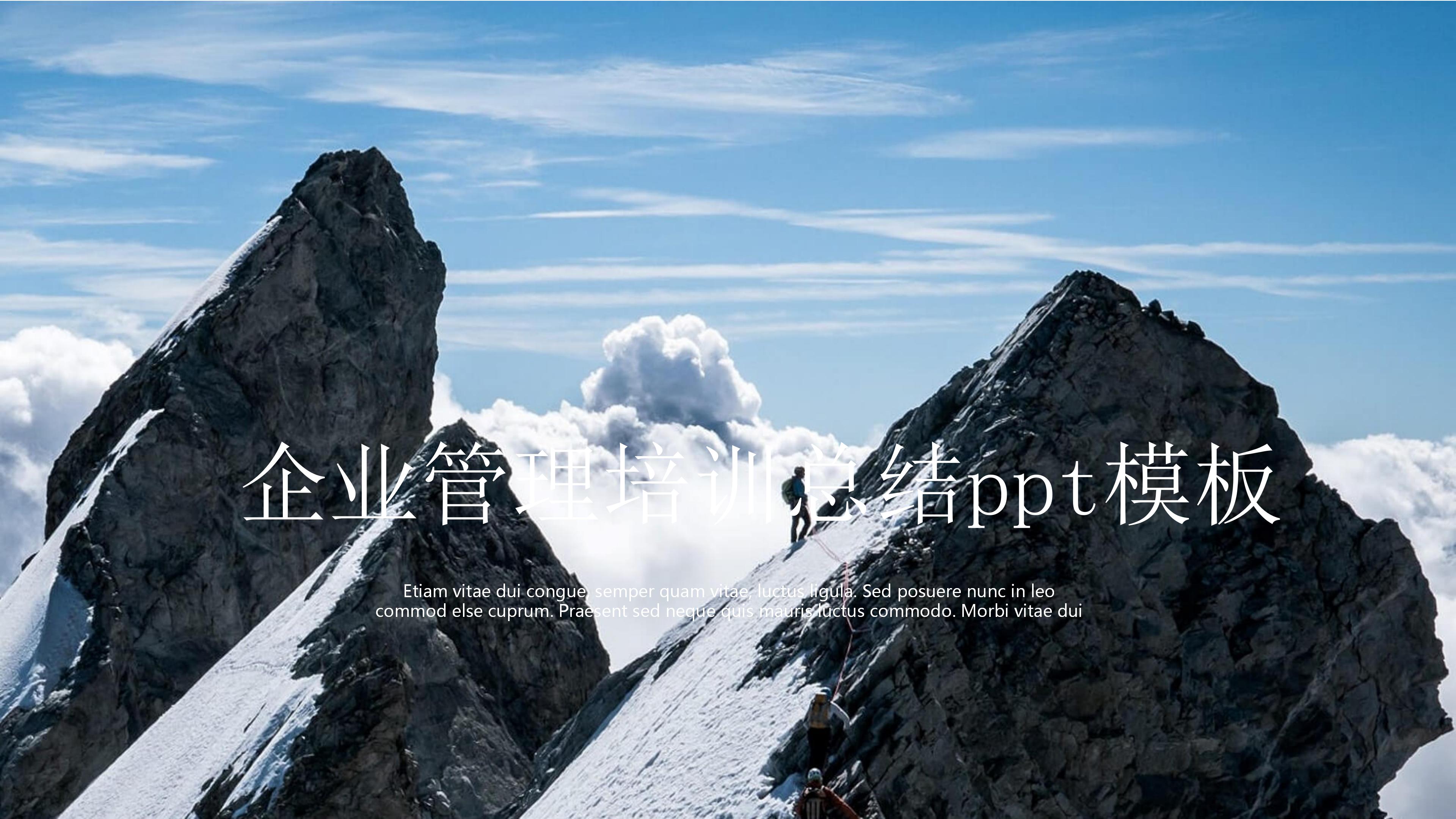 企业管理培训总结ppt模板